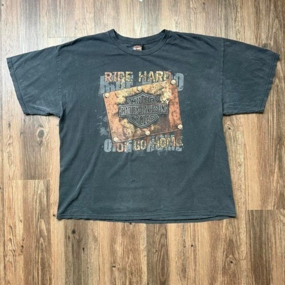 Harley Davidson Cancun Mexico Ride Hard Or Go Home Graphic T-Shirt Mens Black XL